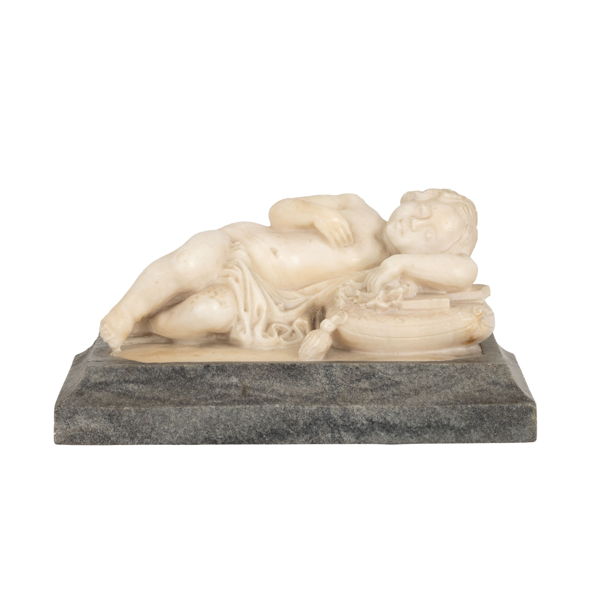 Marble paperweight representing Sleeping Cupid, circa 1900