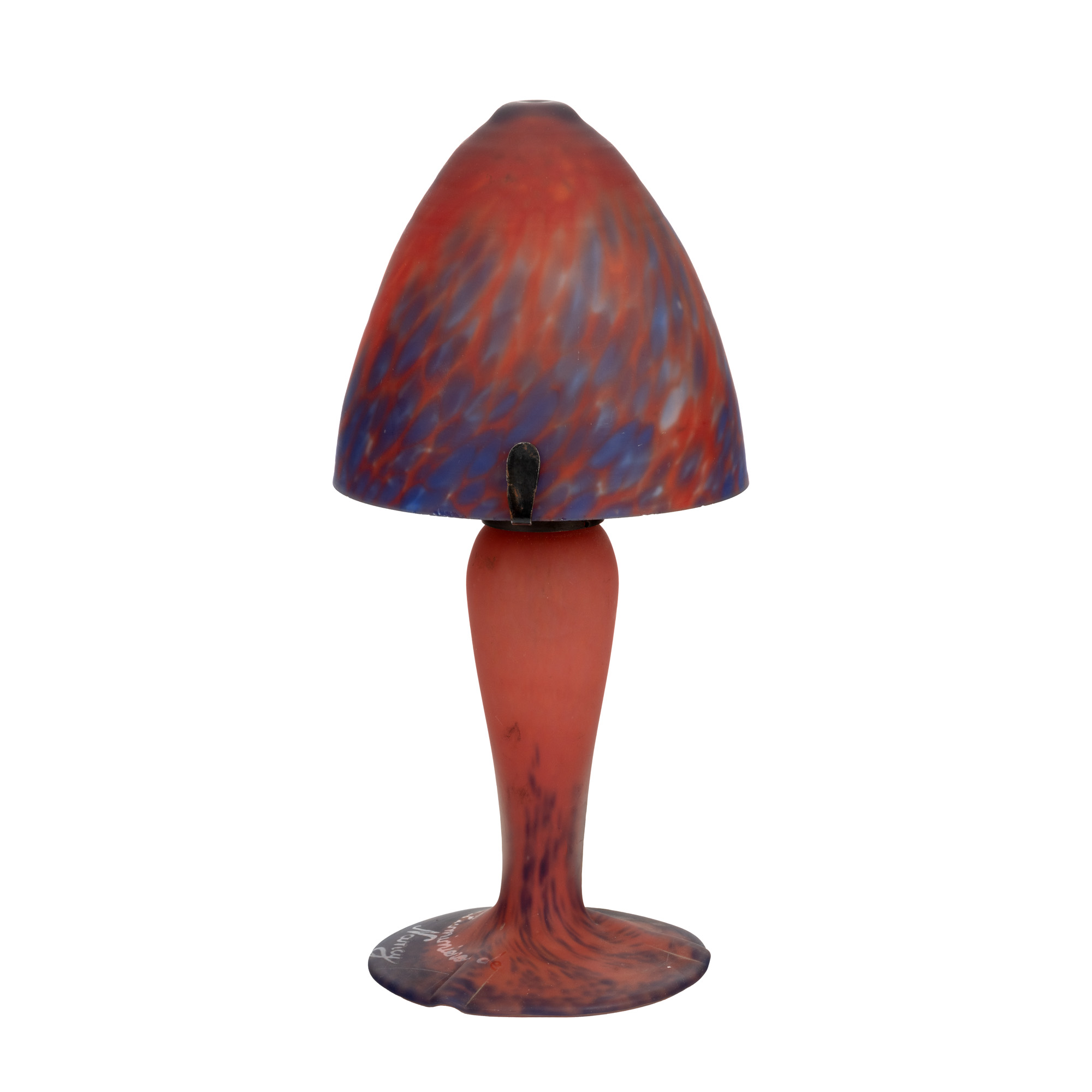 Lampă Les Lumières de Nancy, decor în tehnica pâte-de-verre