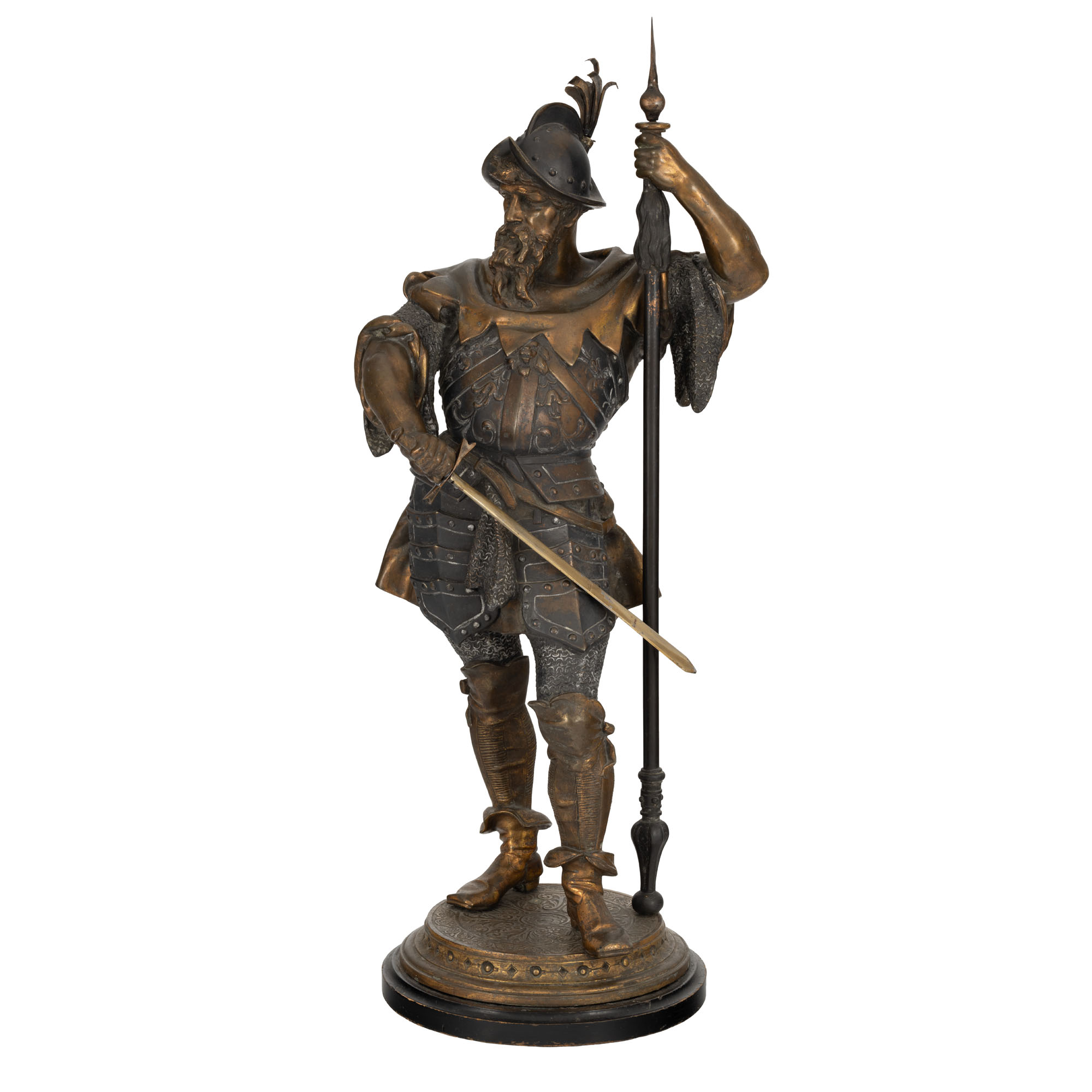 "Landsknechte" - decorative statuette representing a knight, early 20th century