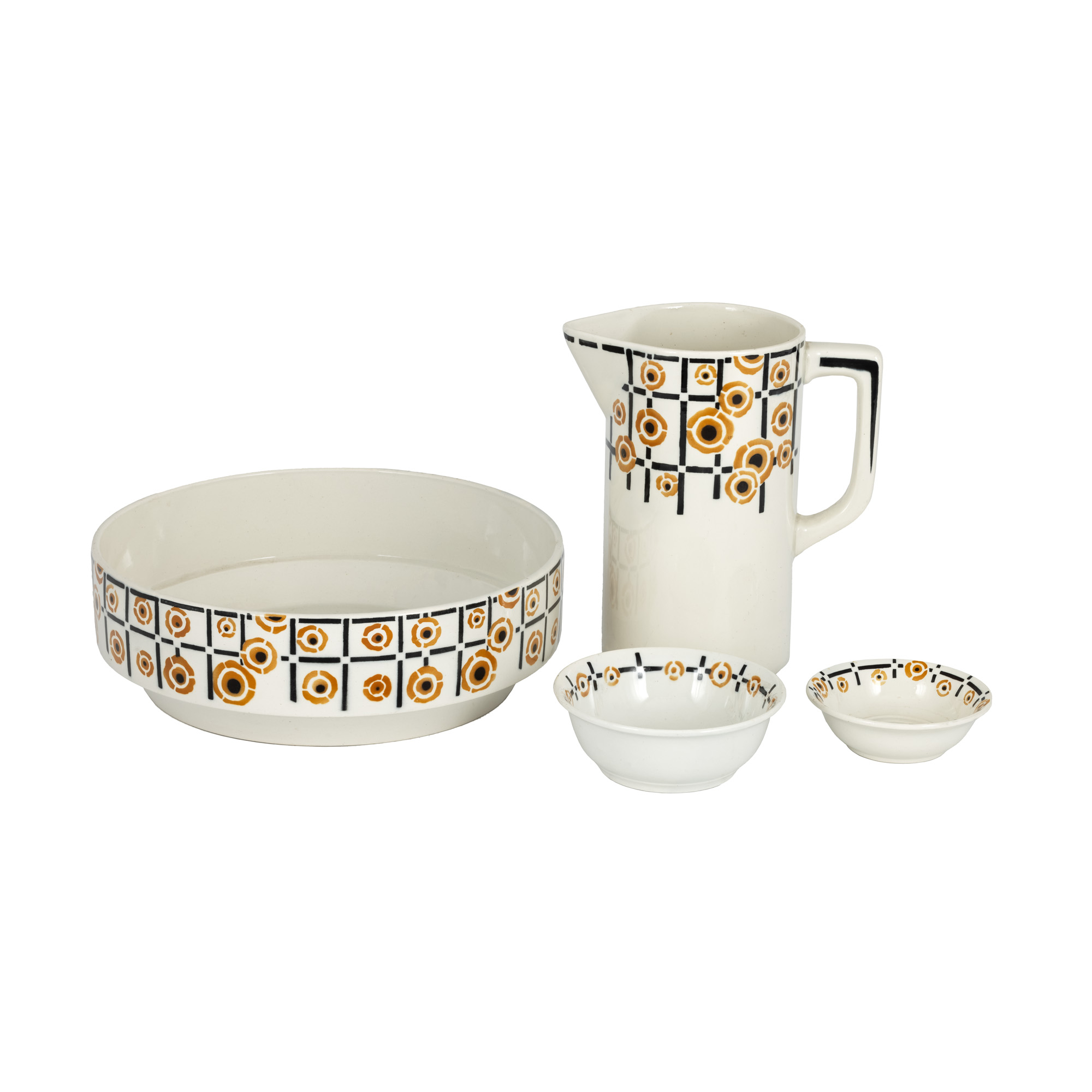 Art Deco set for sink, made of ceramics, circa 1935