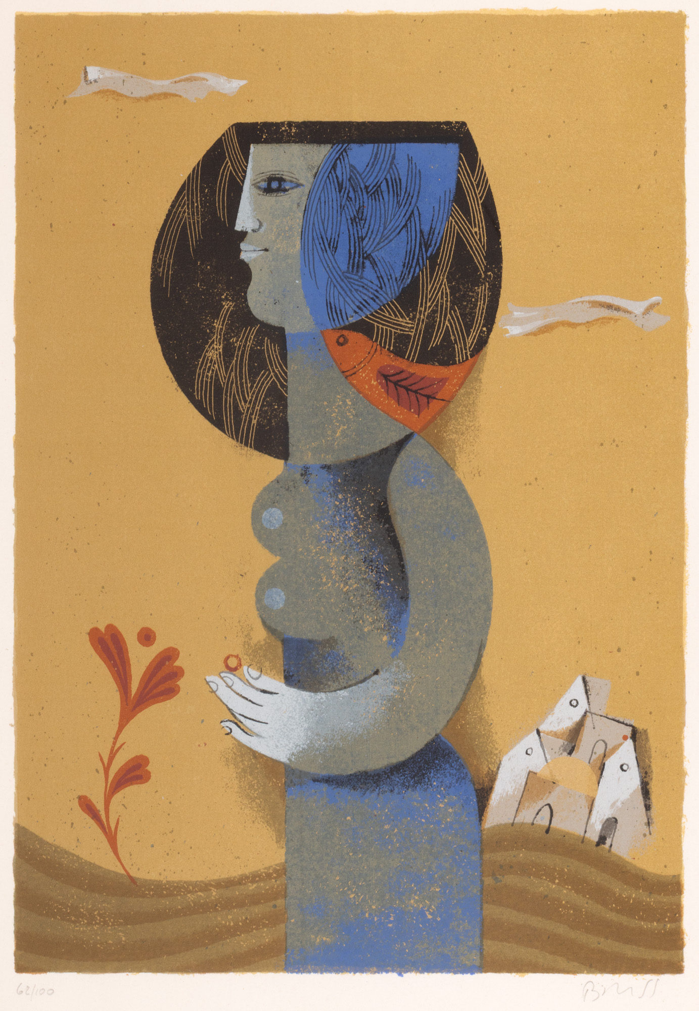 Lady with bird