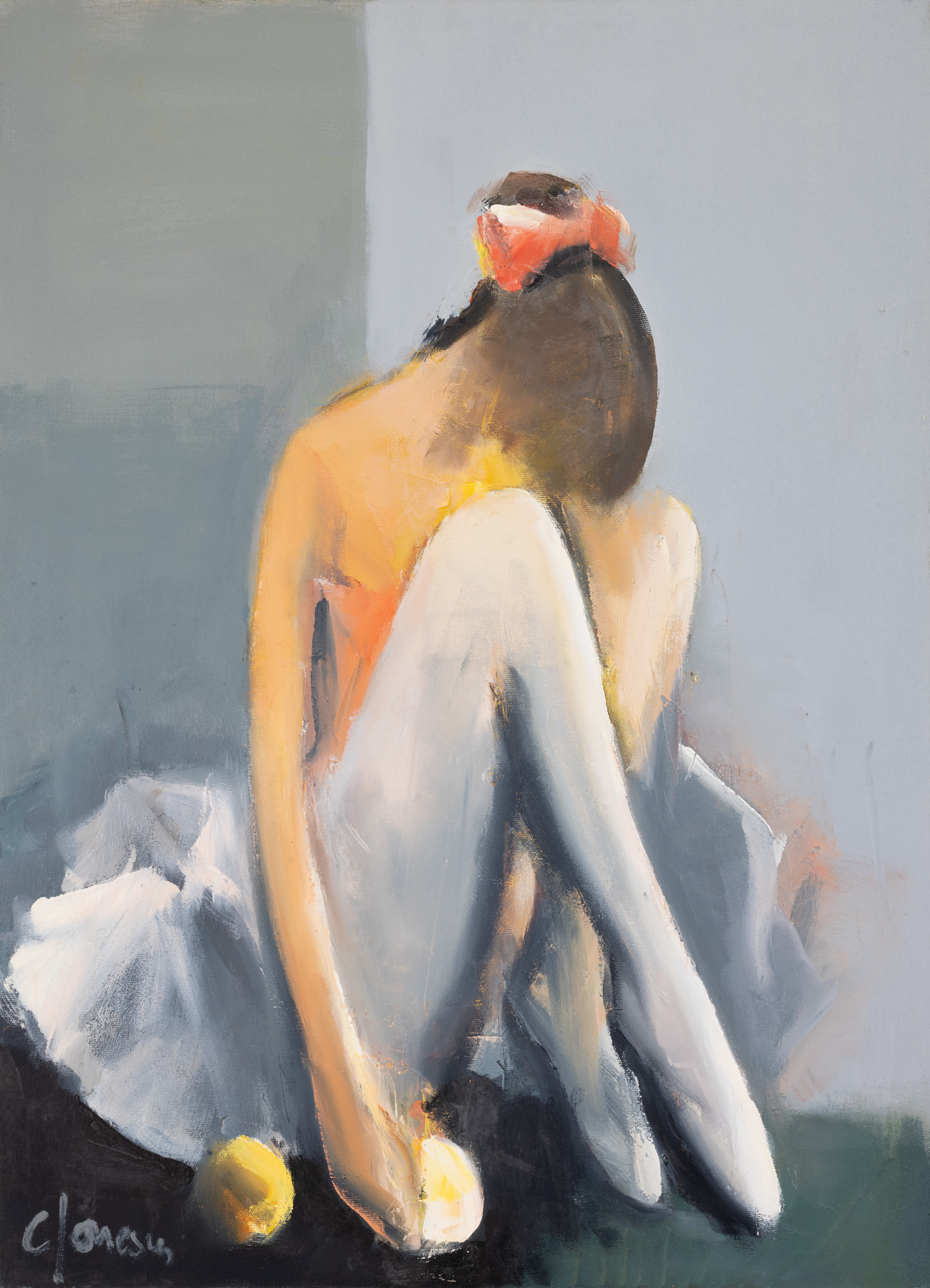 Ballerina with Red Bow