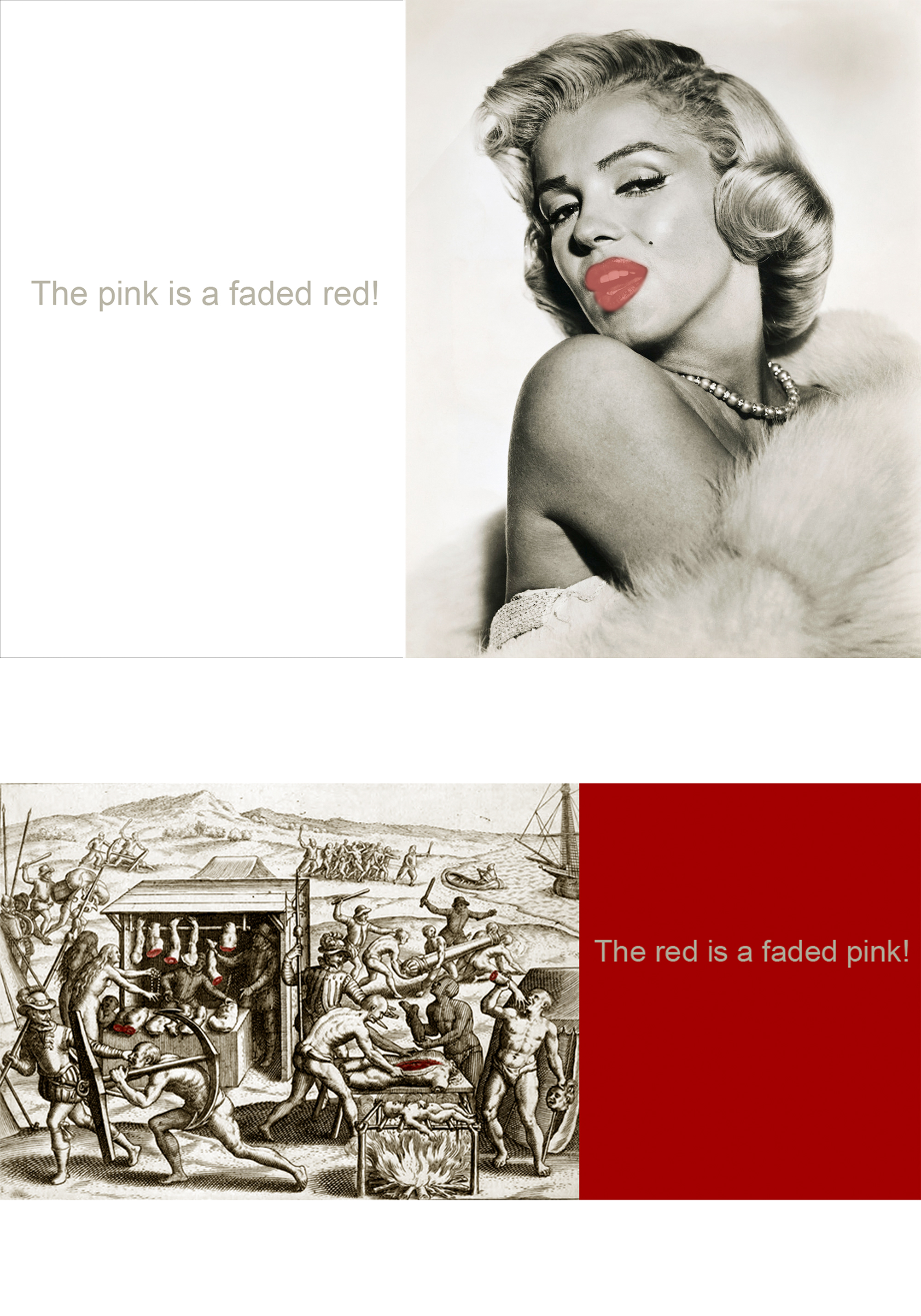 The pink is a faded red