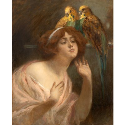 Lady with Parrots