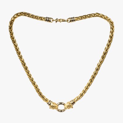 Gold necklace, decorated with tiger protomes