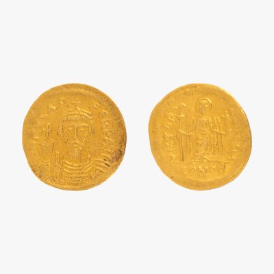 Monedă Solidus, Focas, Imperiul Bizantin, 603–607 e.n., aur