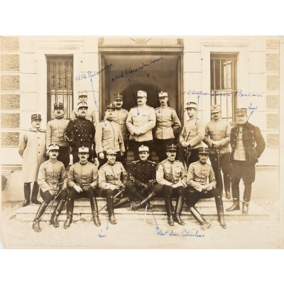 Fotografie de grup, generalul Alexandru Socec, locotenentul Pârvu Boerescu, cca. 1910