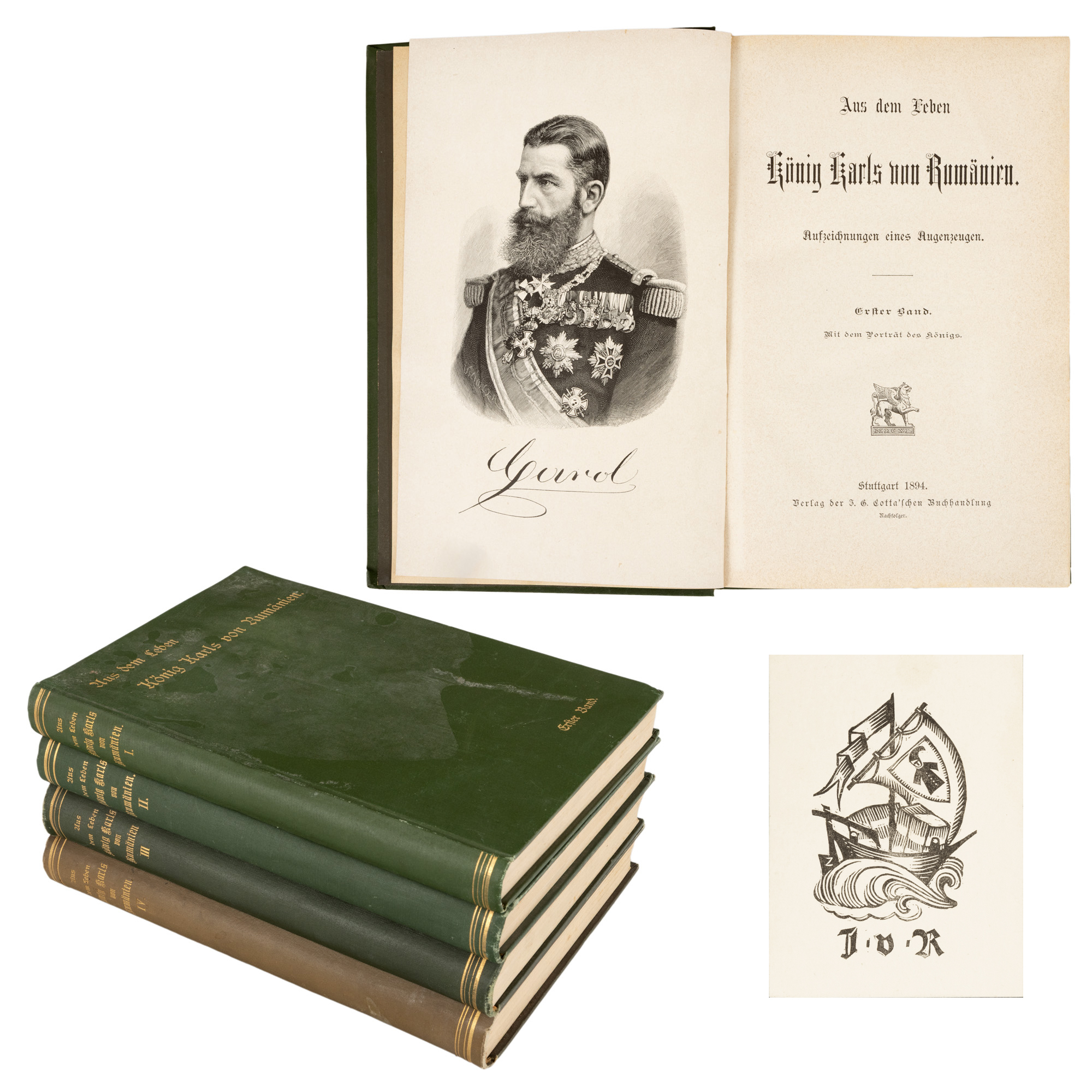 ”Din viața Regelui Carol I al României, de un martor ocular”, de Mite Kremnitz, ediția germană, patru volume, Stuttgart, 1897