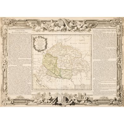 Hartă “Ungaria”, de Louis Charles Desnos și Brion de la Tour, Paris, 1766