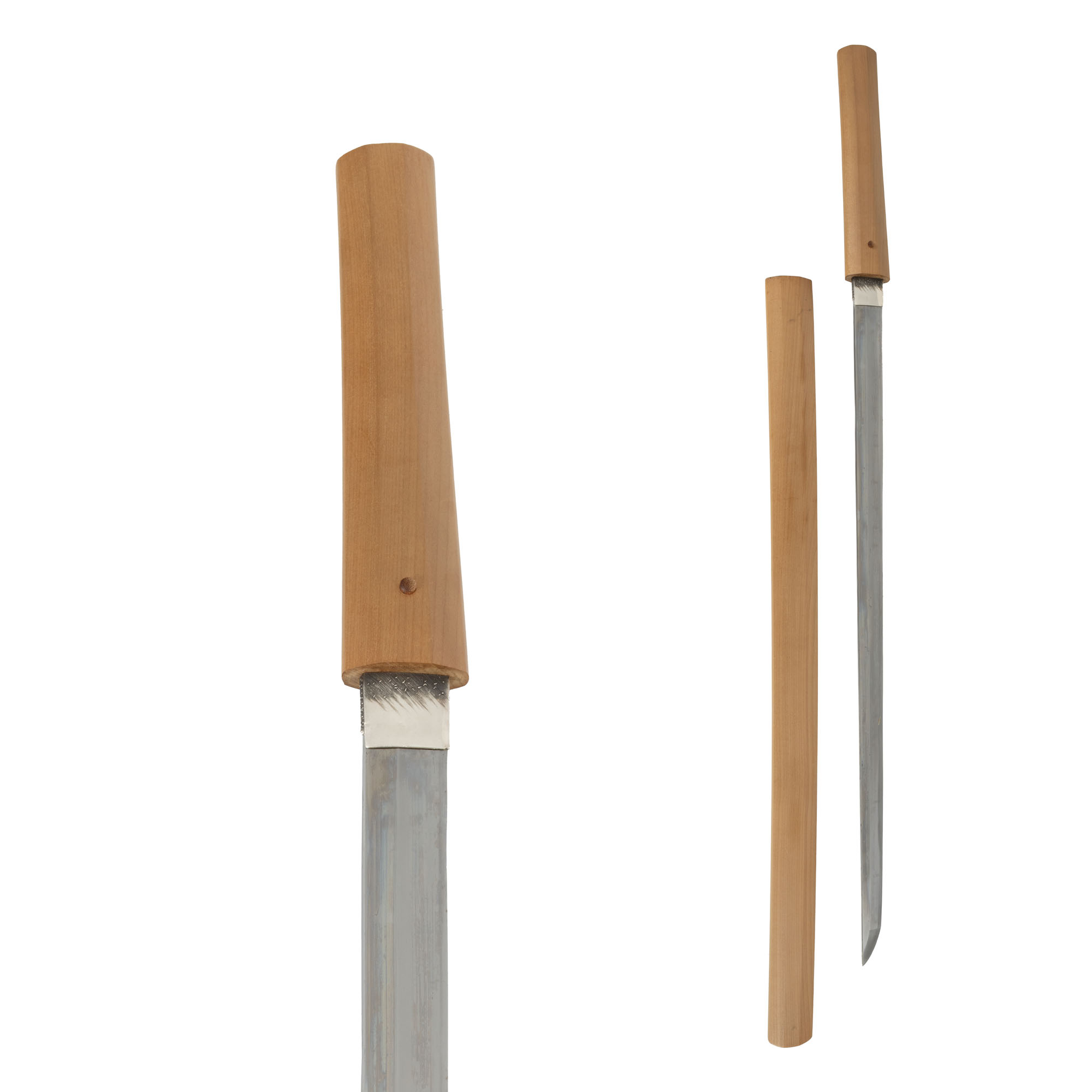 Sabie Katana de tip Chokuto, în shirasaya, perioada Edo, sec. XVII–XVIII