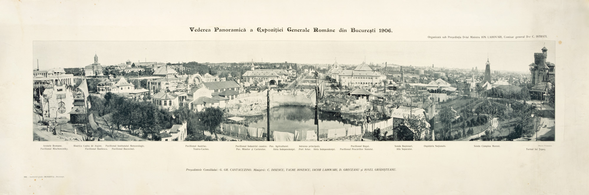 ”Vederea Panoramică a Expoziției Generale Române din București 1906”, heliogravură