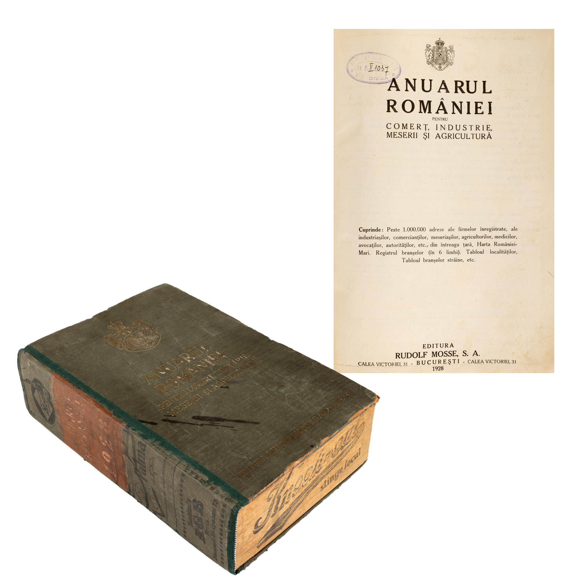 ”Anuarul României pentru comerț, industrie, meserii și agricultură”, București, 1928