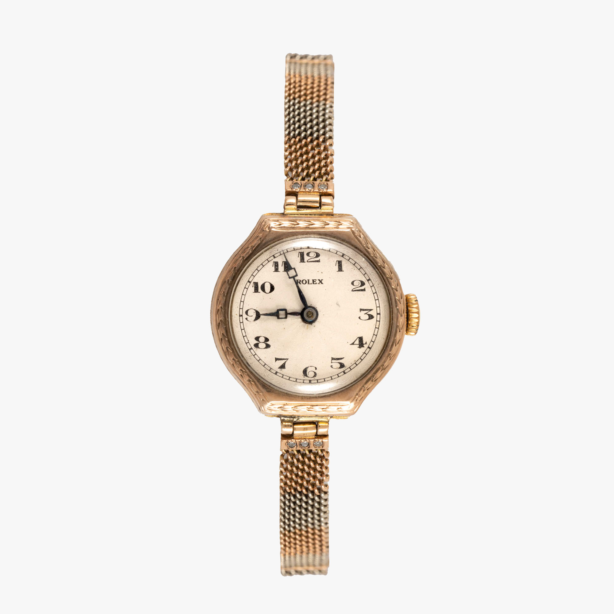Rolex First, gold, with diamonds, hand-watch, for ladies