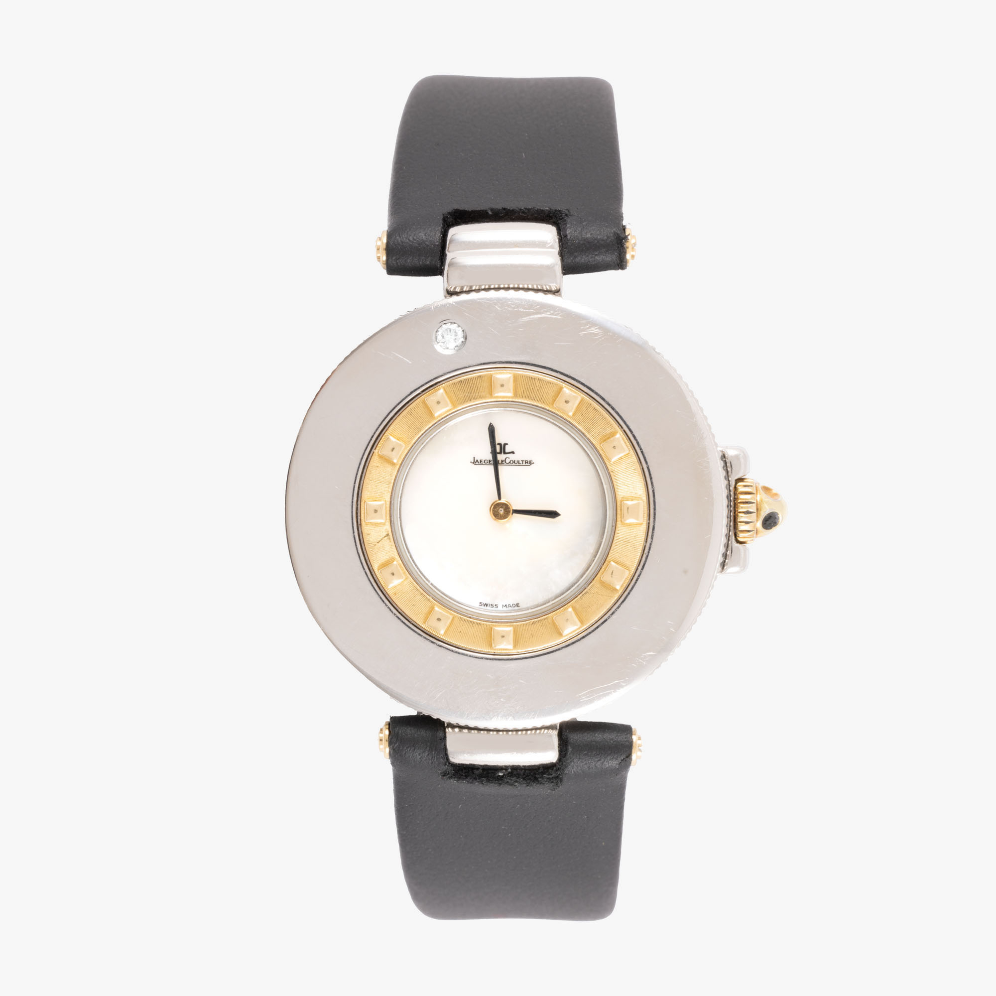 Ceas Jaeger LeCoultre Rendez-vous, din aur și oțel, cu sidef și diamant, de mână, de damă