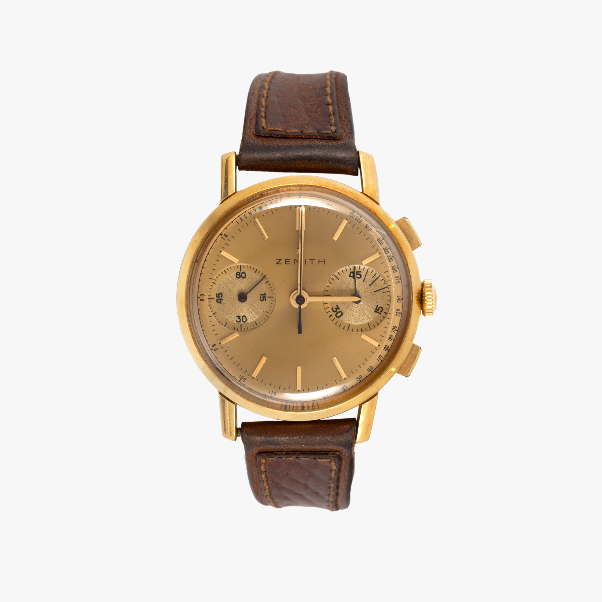 Ceas Zenith Stelina Chronograph, din aur, de mână, bărbătesc