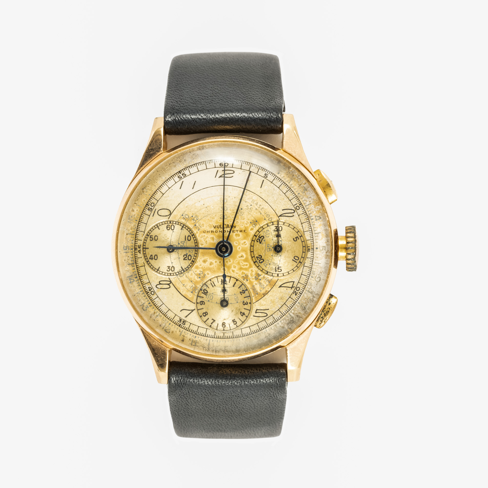 Ceas Vulcain Chronograph, din aur, de mână, bărbătesc