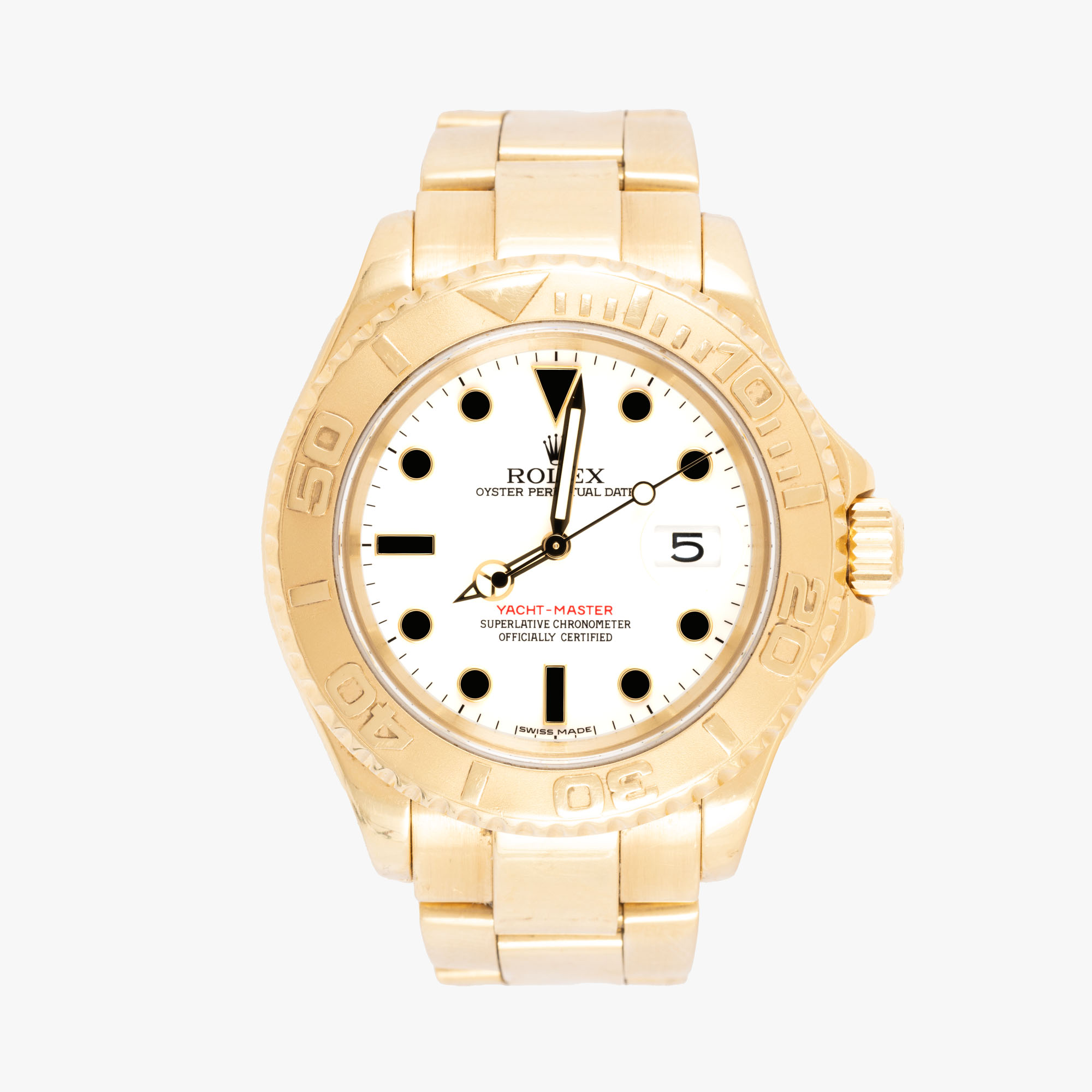 Ceas Rolex Yachtmaster, din aur galben, de mână, bărbătesc