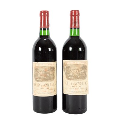 Moulin des Carruades, Pauillac, 1981, 2st x 0,75l