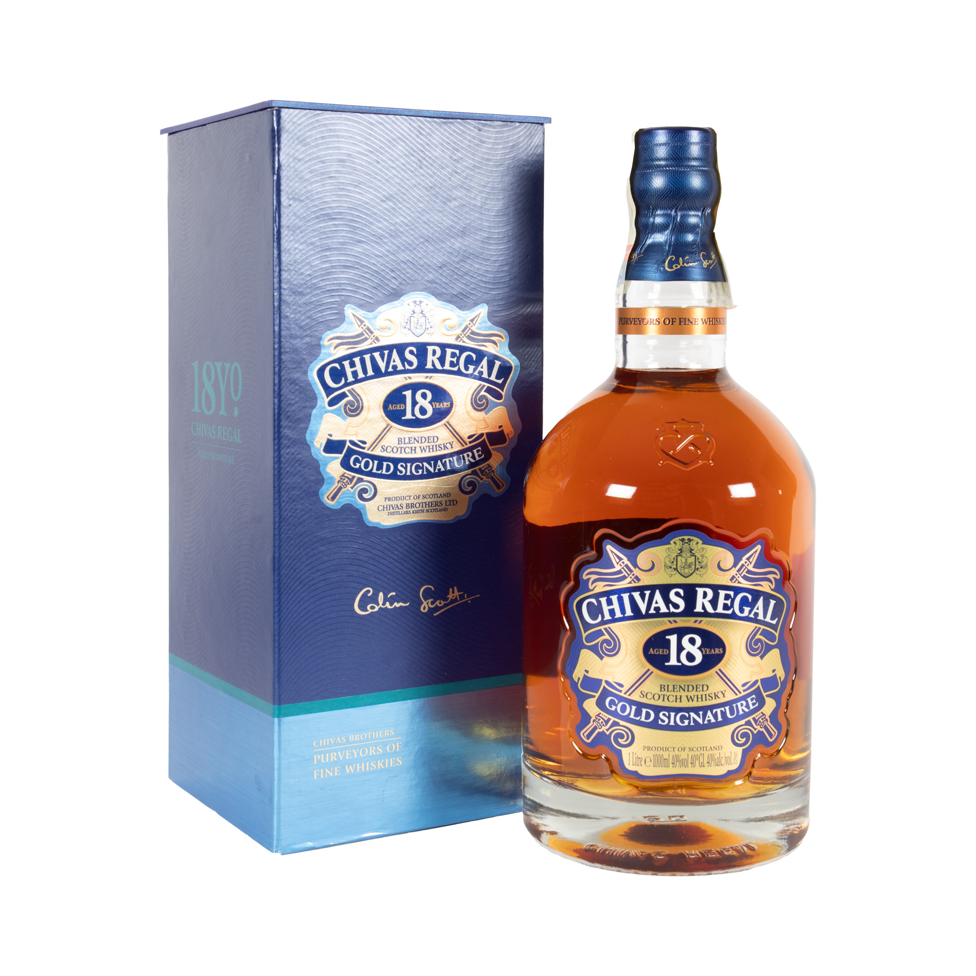Chivas Regal, Blended Scotch Whisky, 18 ani vechime, 1st x 1l, în cutia originală
