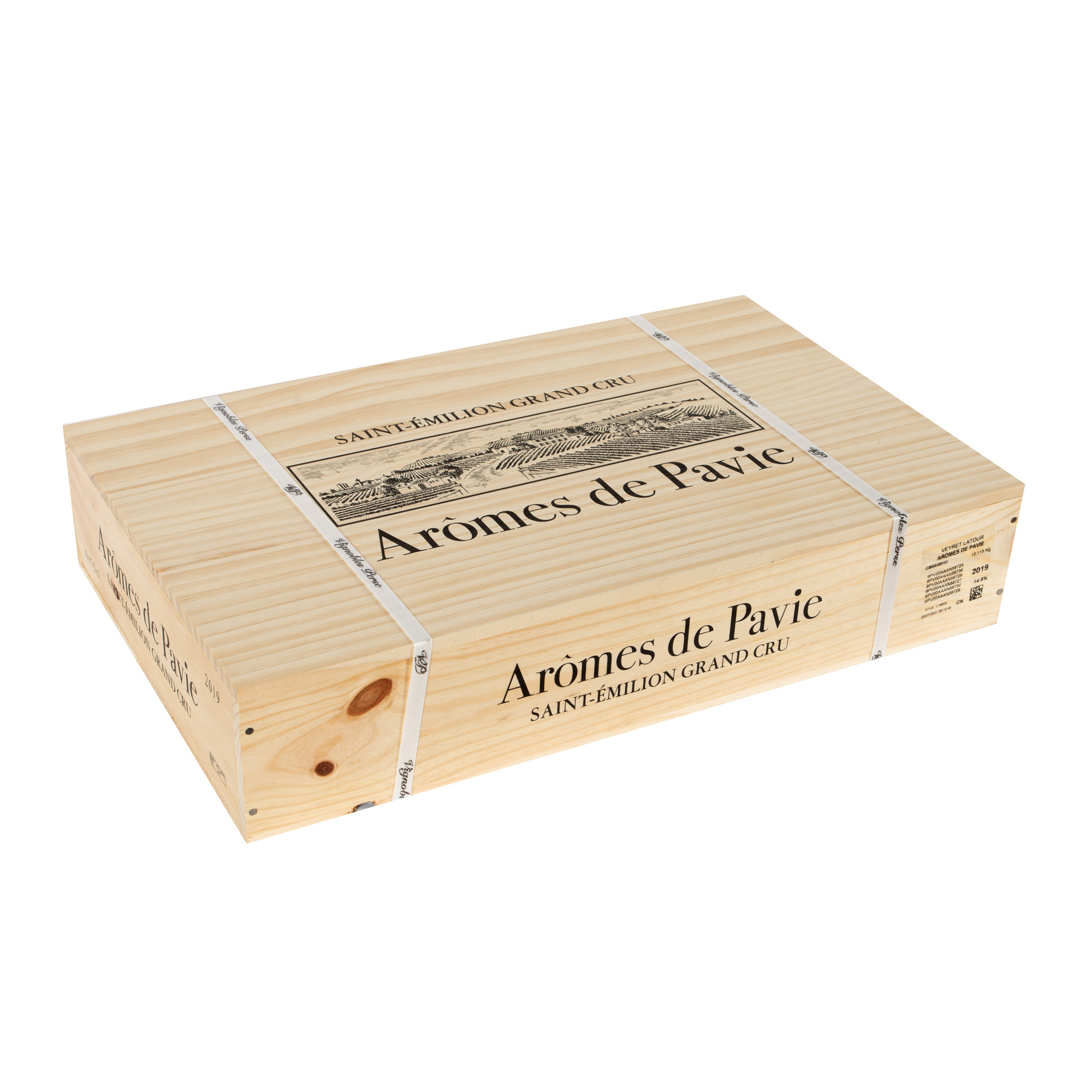 Aromes De Pavie, Saint-Émilion Grand Cru, 2019, 6st x 0,75l, în cutia originală și sigilată