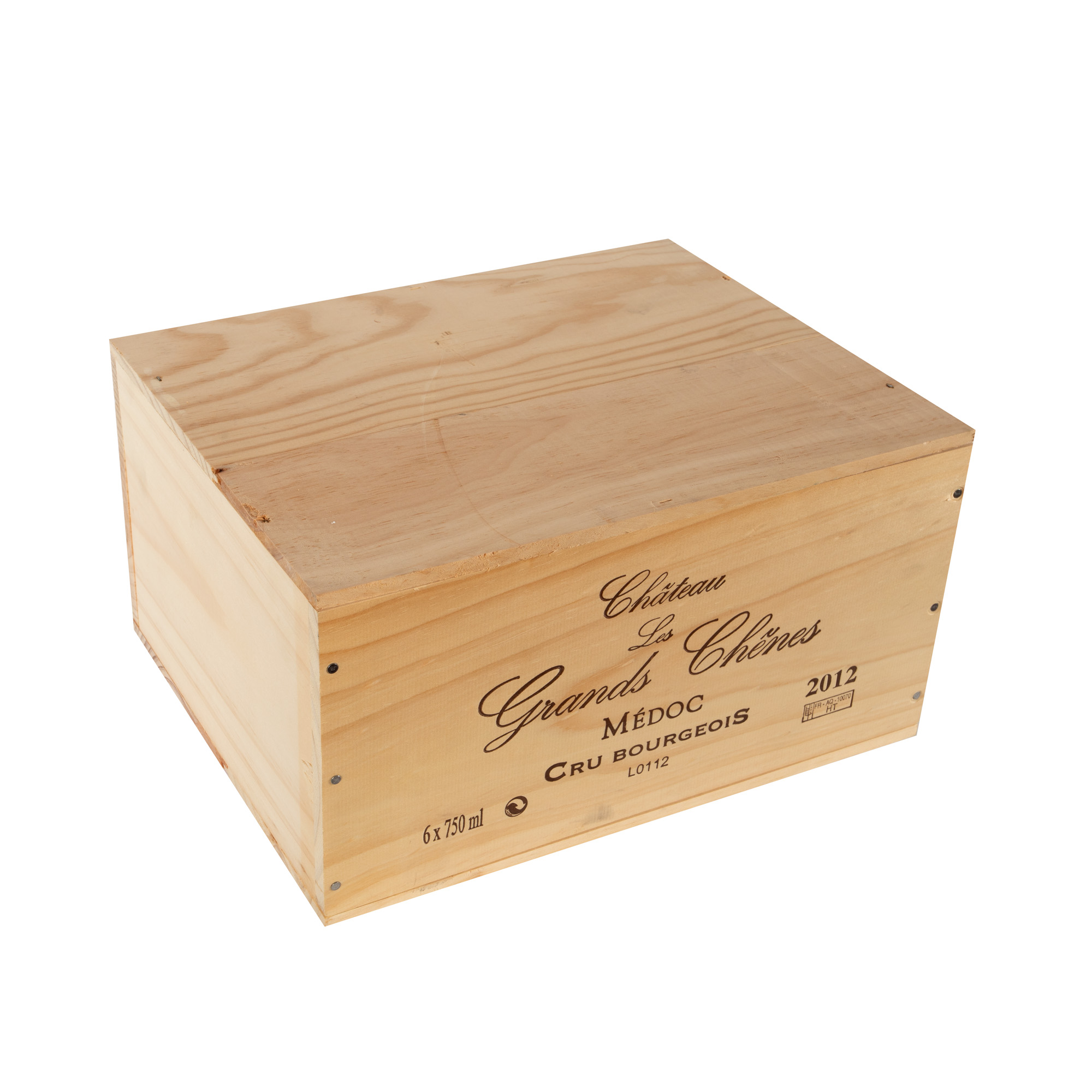 Château Les Grands Chenes, Médoc Cru Bourgeois, 2012, 6st x 0,75l, în cutia originală și sigilată