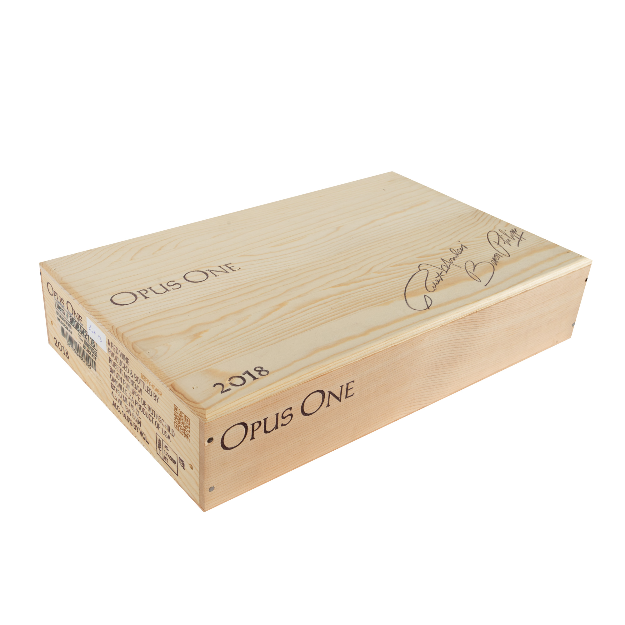 Opus One, Napa Valley, California, 2018, 6st x 0,75l, în cutia originală și sigilată