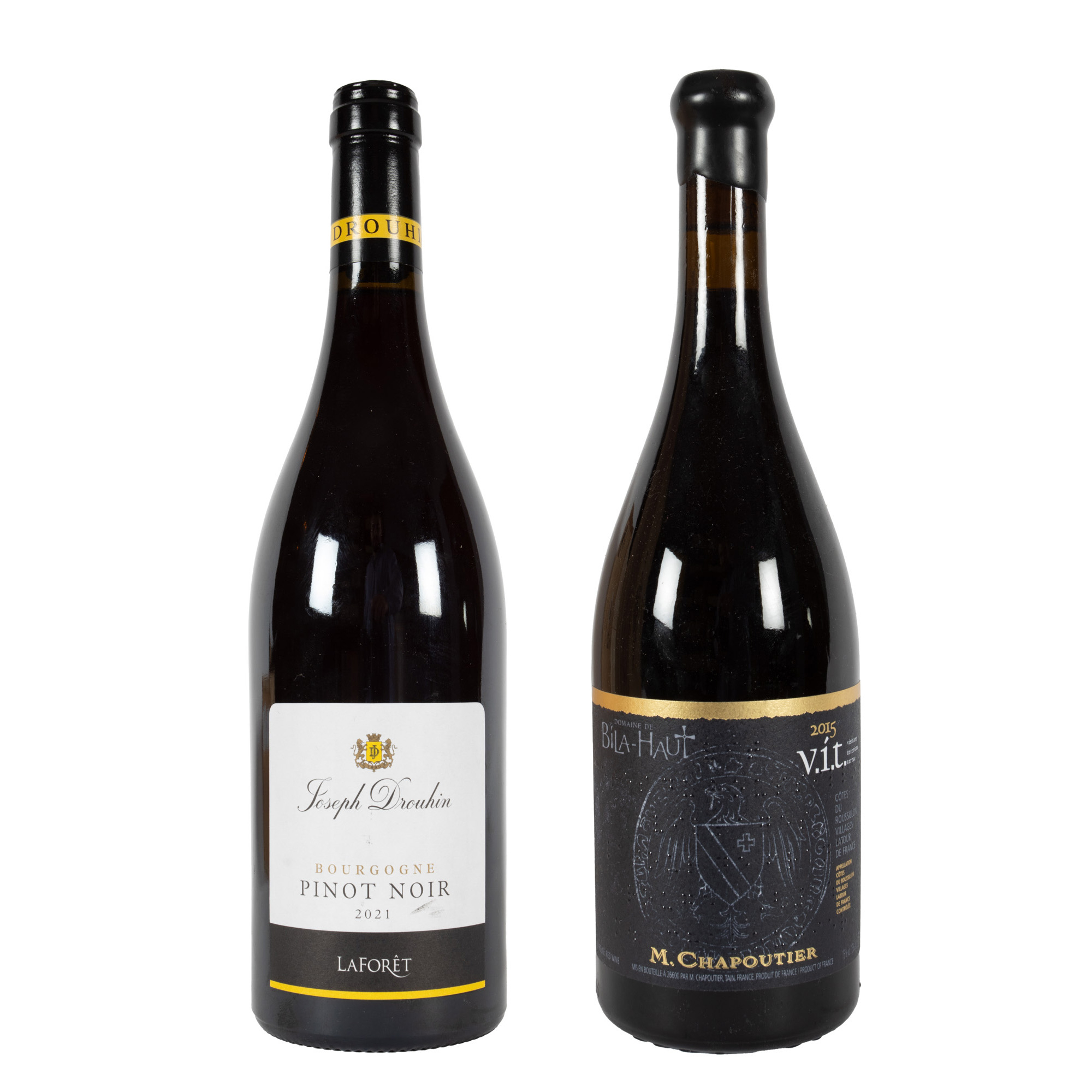 Joseph Drouhin, Laforêt Red, 2021, and Chapoutier, Visit the Inner Lands Red, Côtes du Roussillon, 2015, 2st x 0,75l