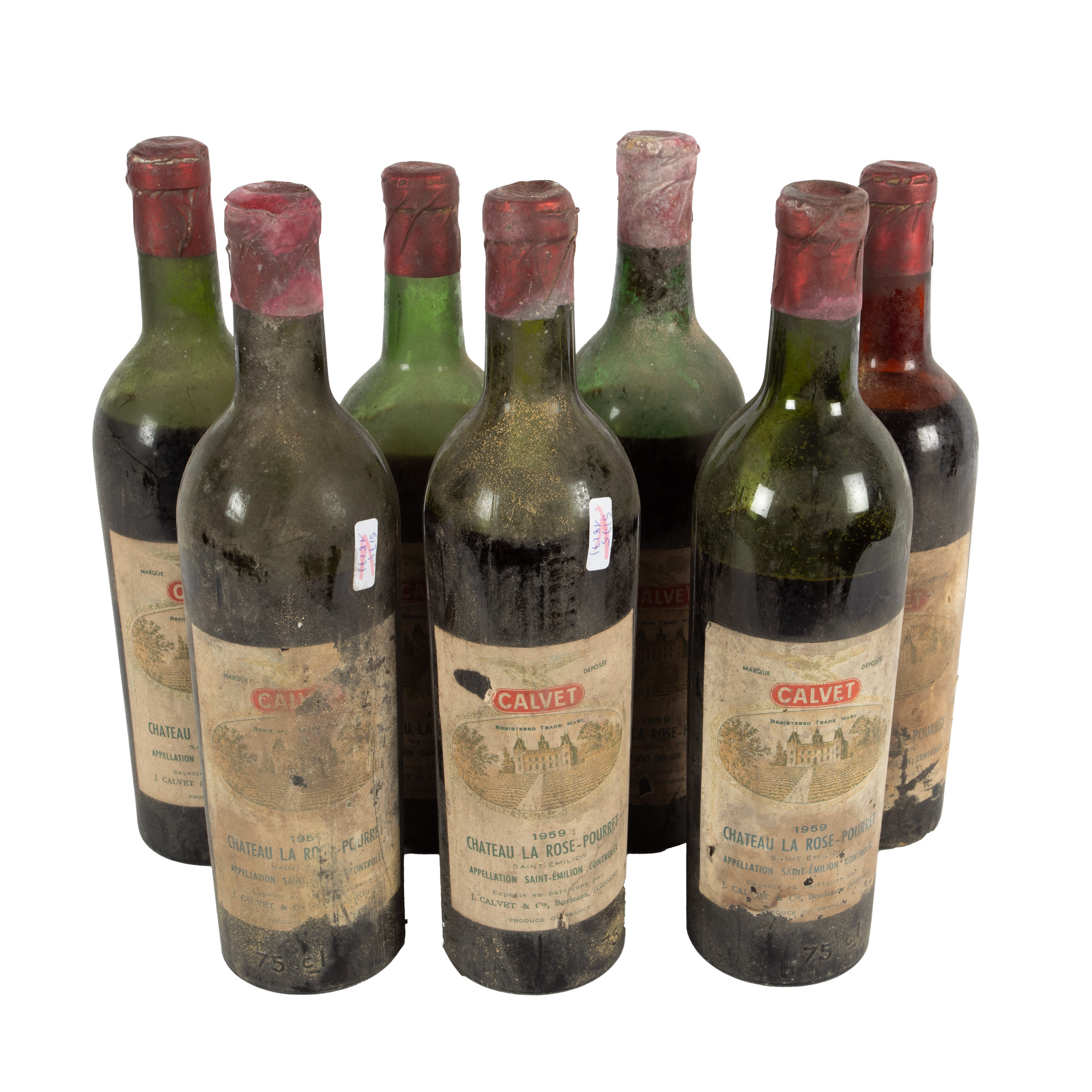 Château La Rose-Pourret, Saint-Émilion, 1959, 7st x 0,75l