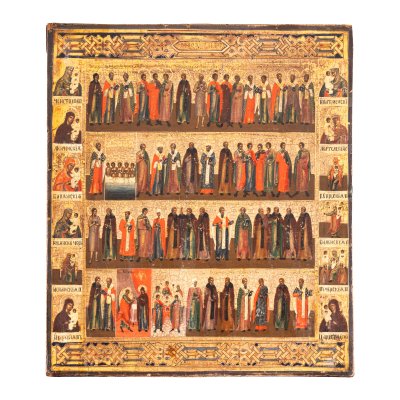 Icon on wood, "Menaion of March", Russian school, 19th century