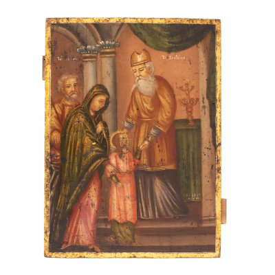 Icon on wood, "Presentation at the Temple", Moldavian school, first half of the 19th century
