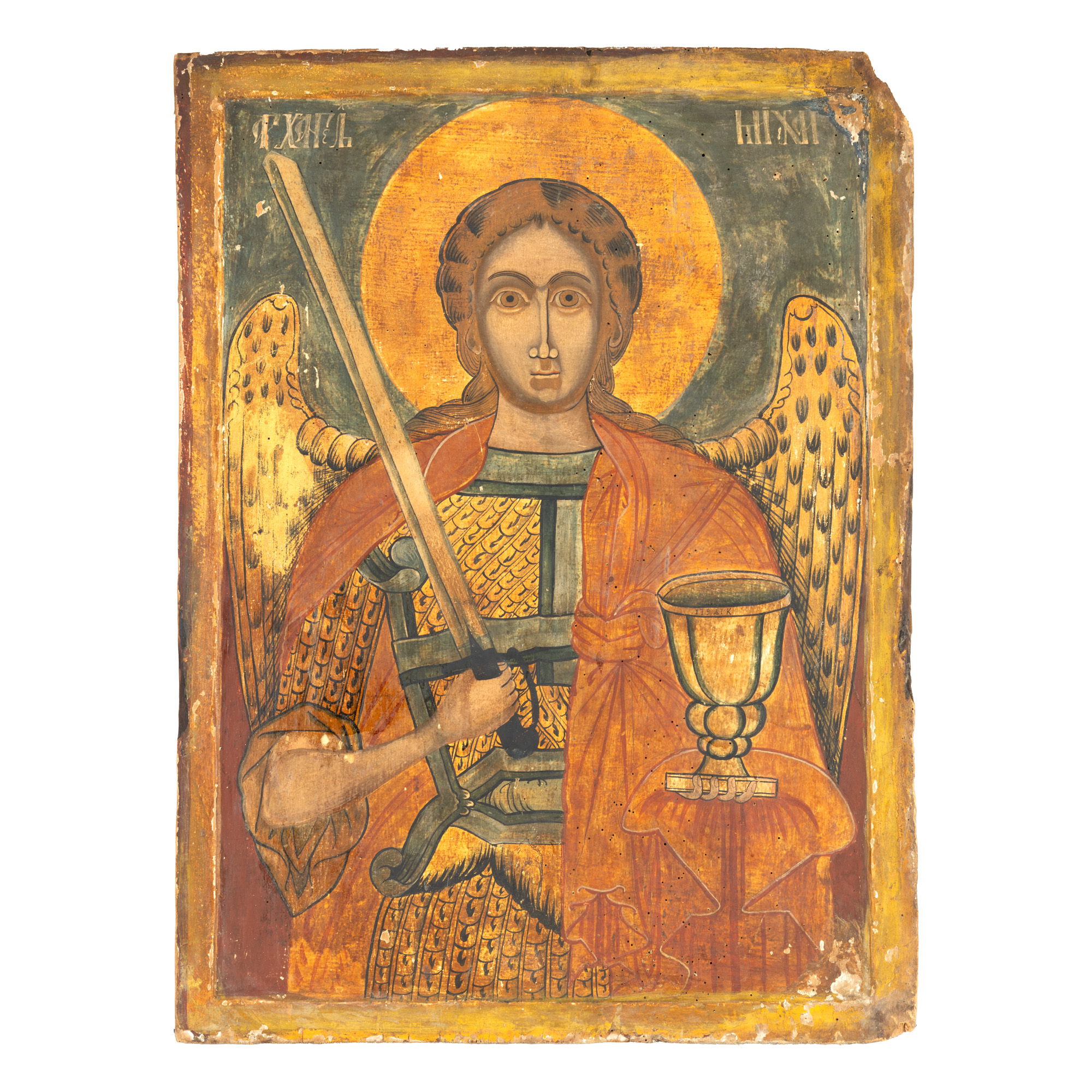 Imperial icon on wood, "Saint Archangel Michael", Wallachia, post-Brâncovenesc school, August 20, 1790, collectible item