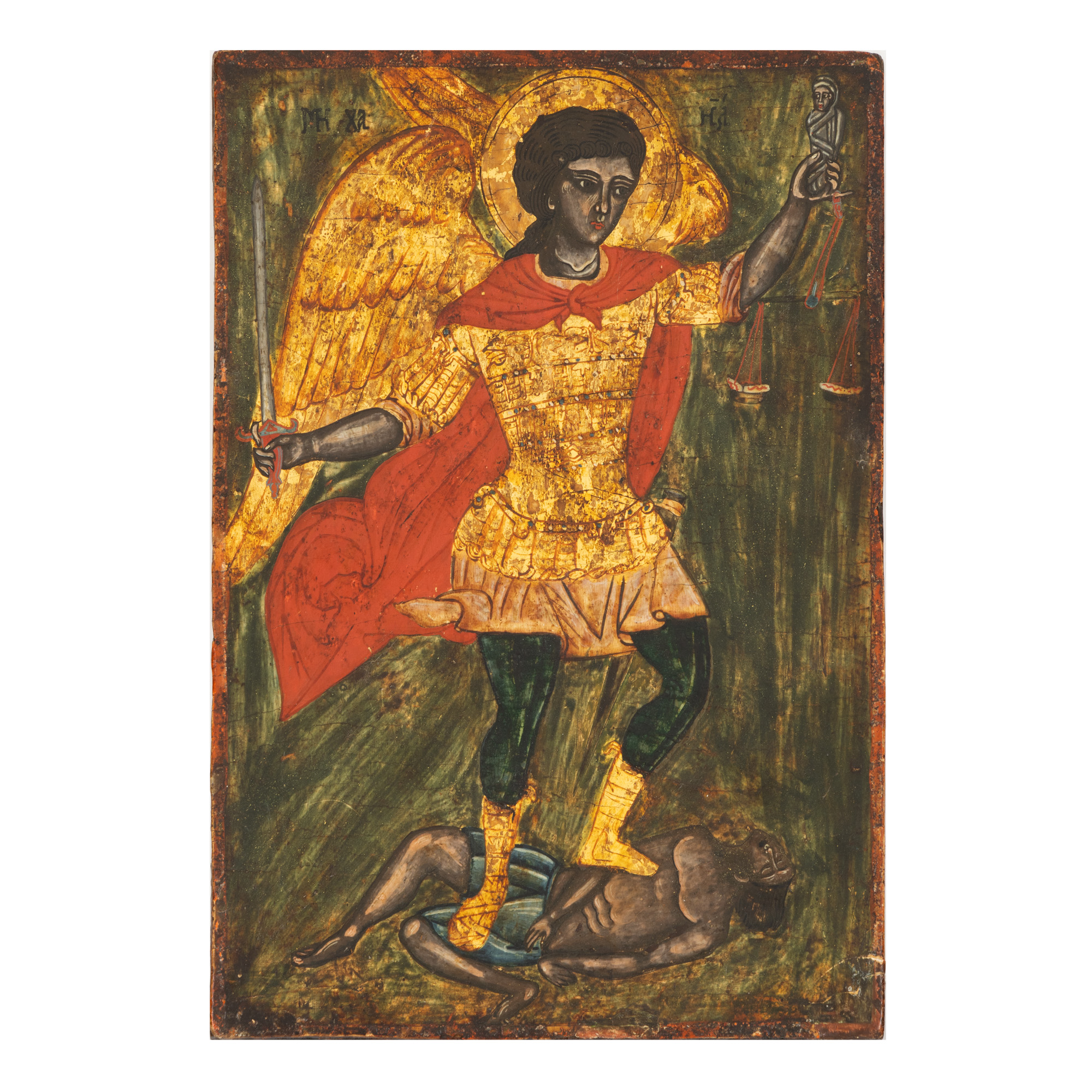 Icon on wood, "Saint Archangel Michael", Greek school, 19th century