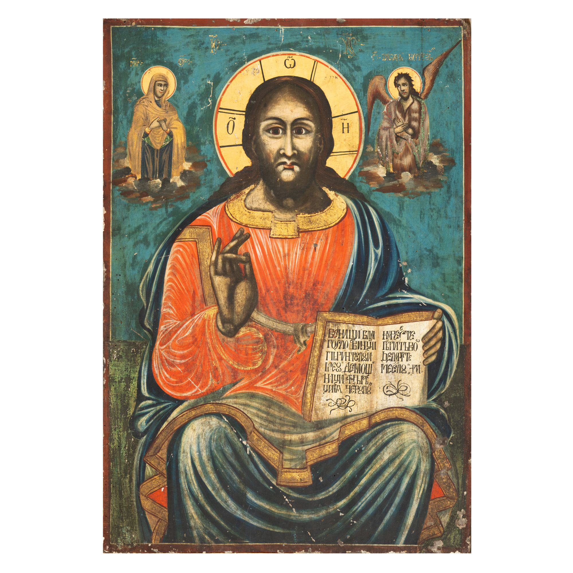 Imperial icon on wood, "Deisis", Moldavian school, end of the 18th century, collection piece