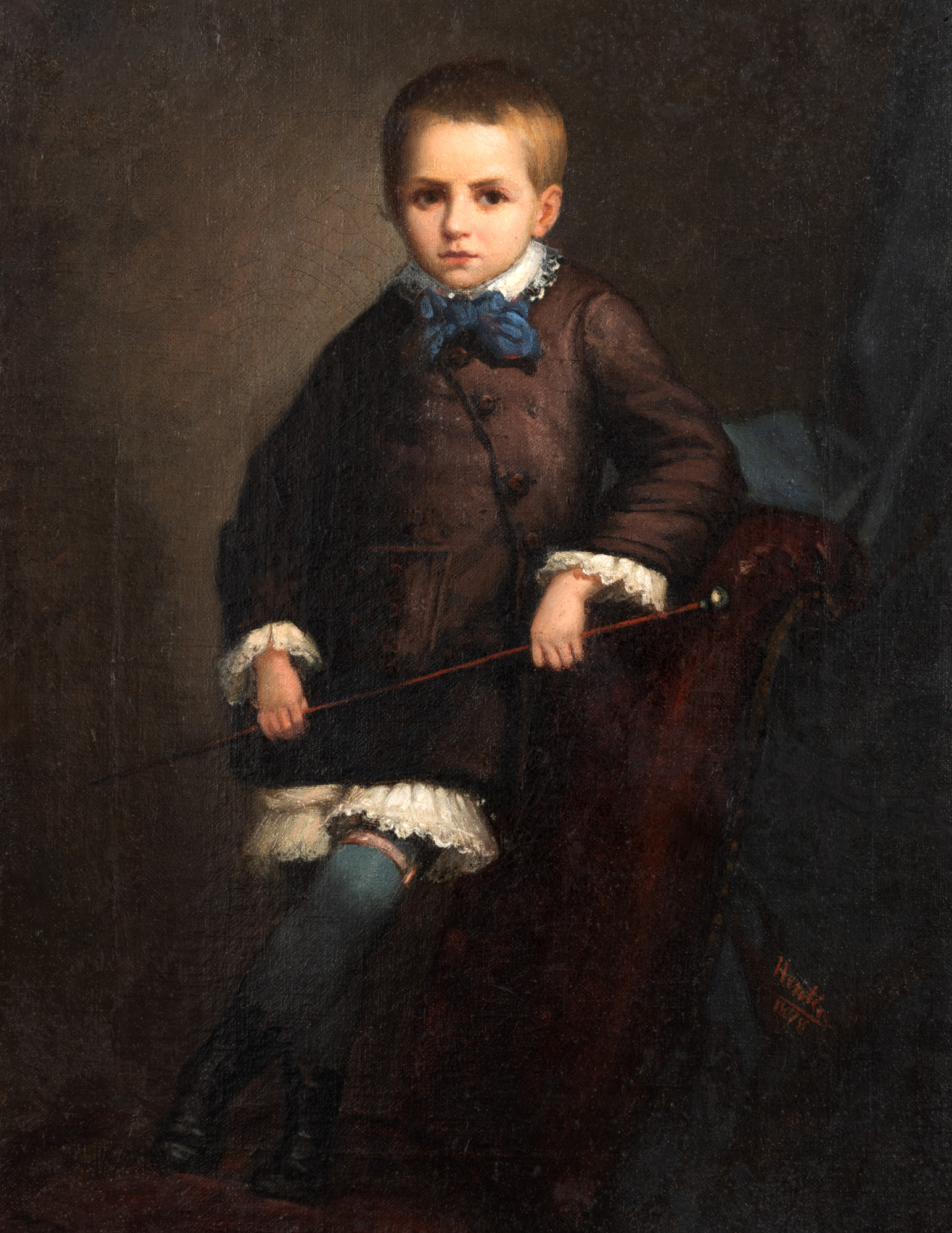 Child with Blue Ribbon