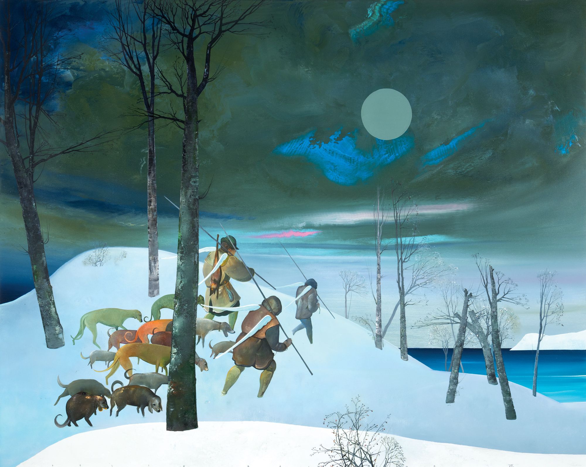 Hunters in the Snow