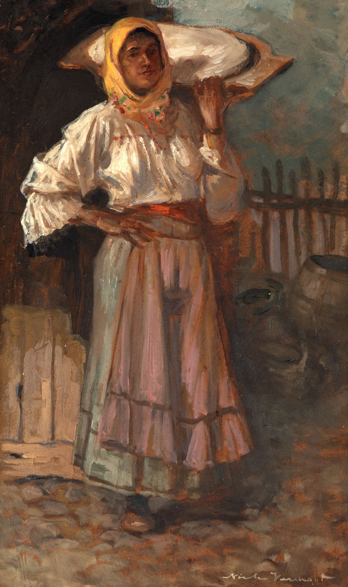 Peasant Girl with Basket