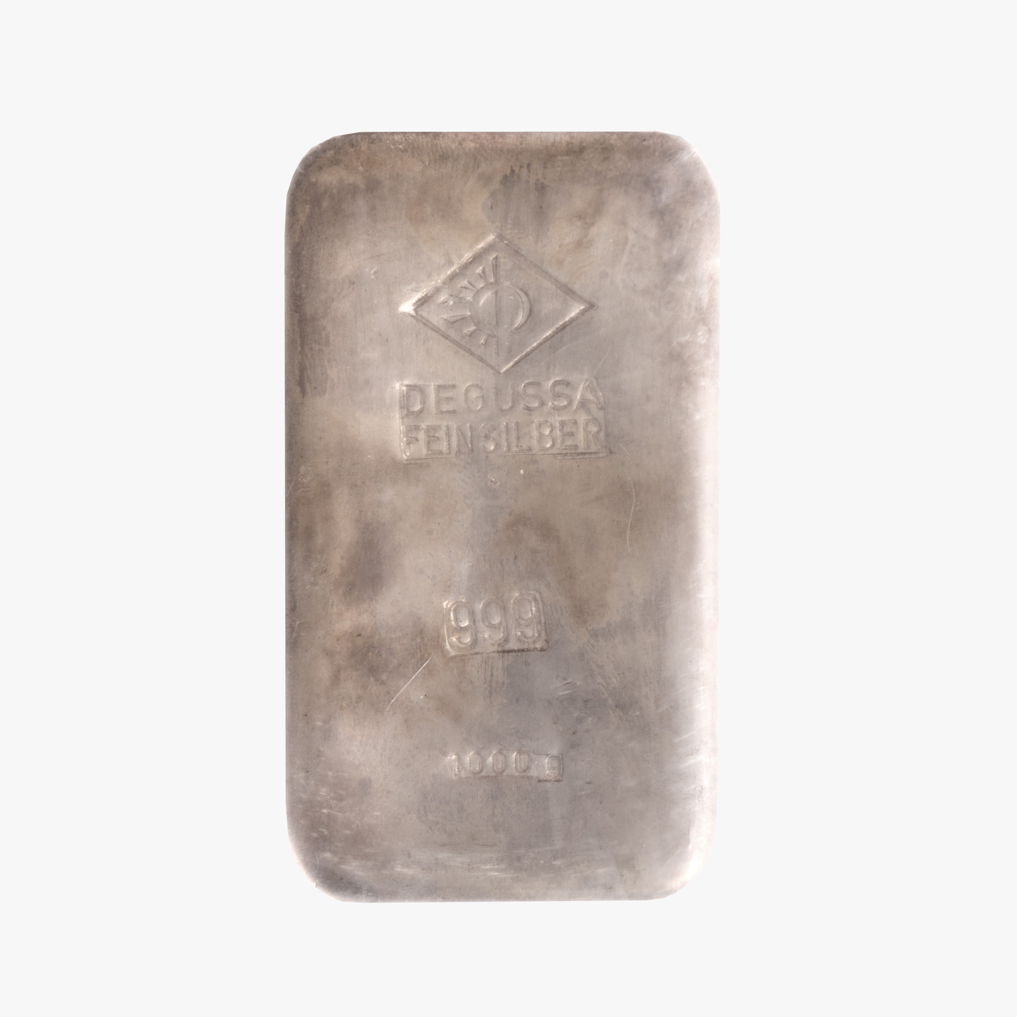 Lingou 1kg de argint, puritate 999, marcat Degussa Feinsilber