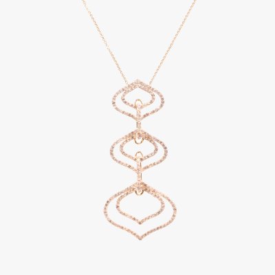 Colier din aur roz, ornat cu diamante fancy pink, însoțit de certificat gemologic GCI