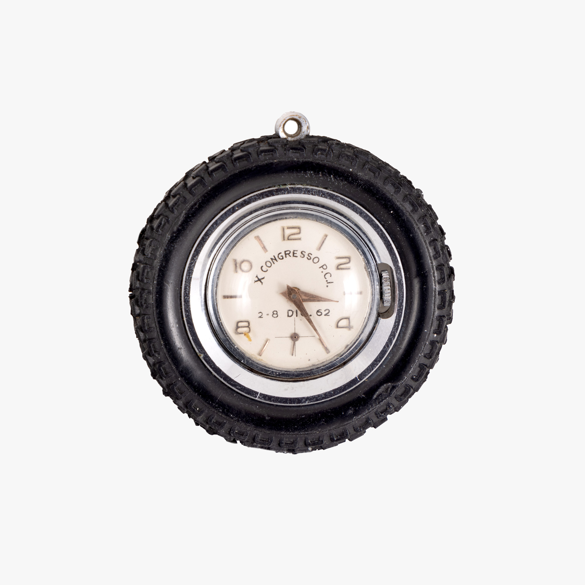 Ceas Monthal de buzunar, primit de Nicolae Ceaușescu cu ocazia celui de-al X-lea Congres PCI (Partidul Comunist Italian), 2-8 decembrie 1962, însoțit de certificat R.A.A.P.P.S
