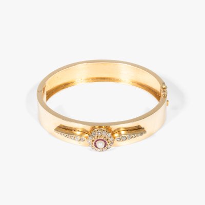 Gold bracelet, adorned with diamonds and rubies, circa 1930