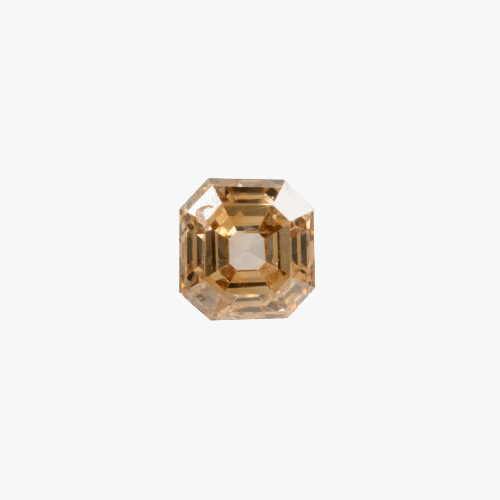 Asscher Cut Diamond, fancy yellowish brown color, approx. 0.99 ct., accompanied by ALGT gemological certificate