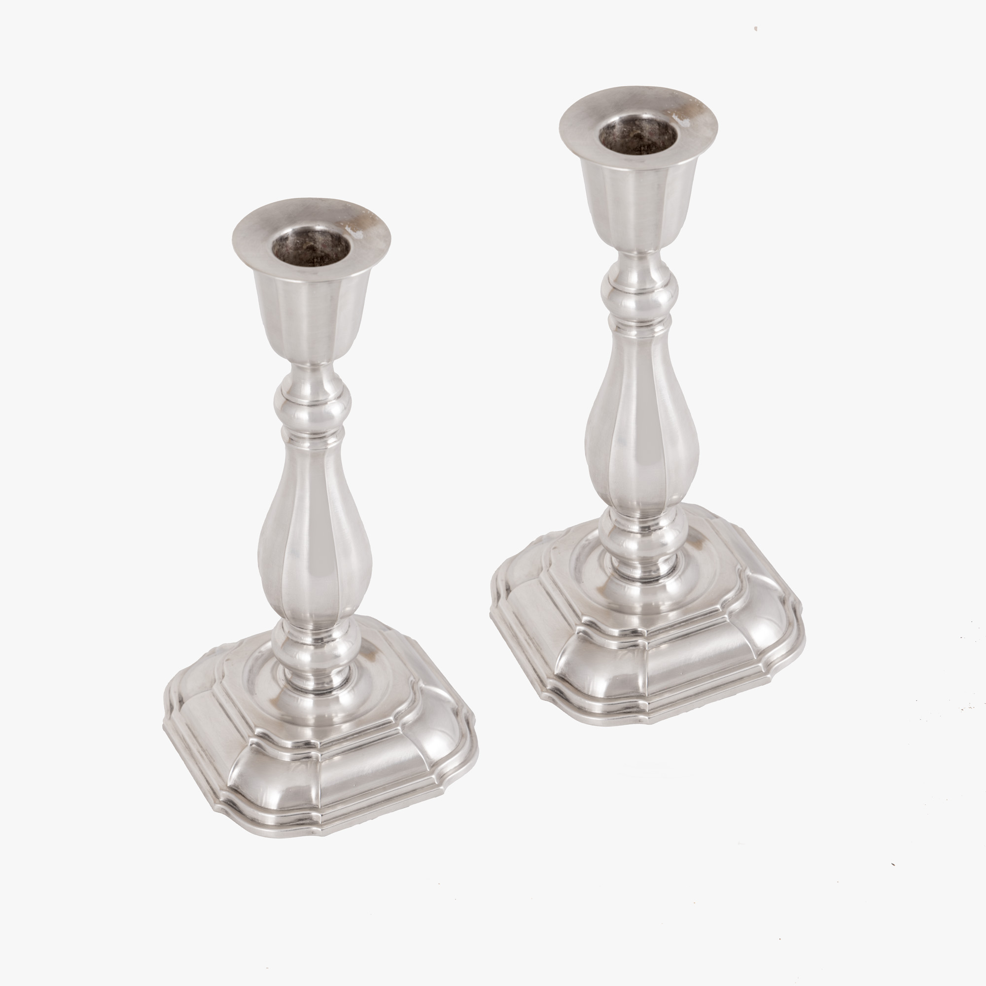 Pair of silver candlesticks