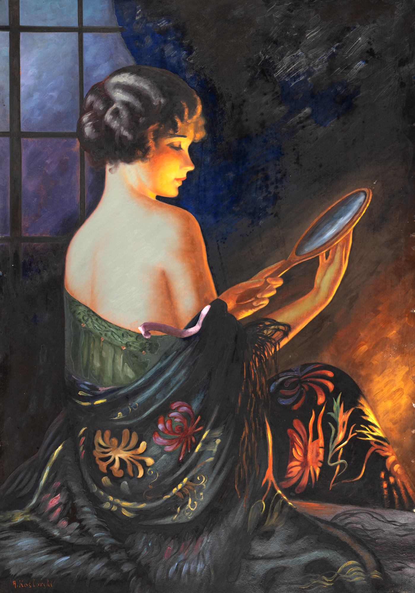 At the Mirror (after Gene Pressler)