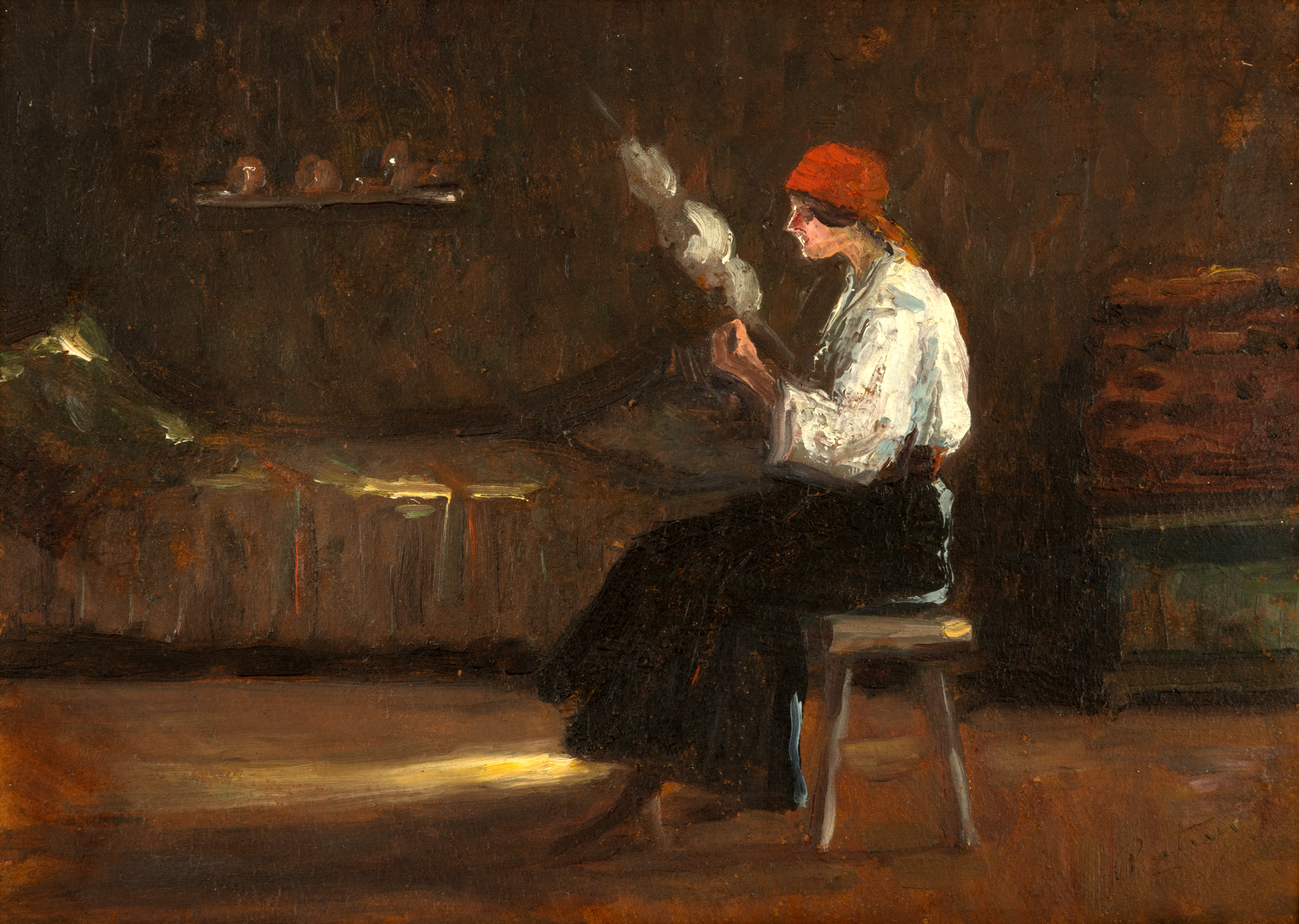 Peasant Girl with Spindle