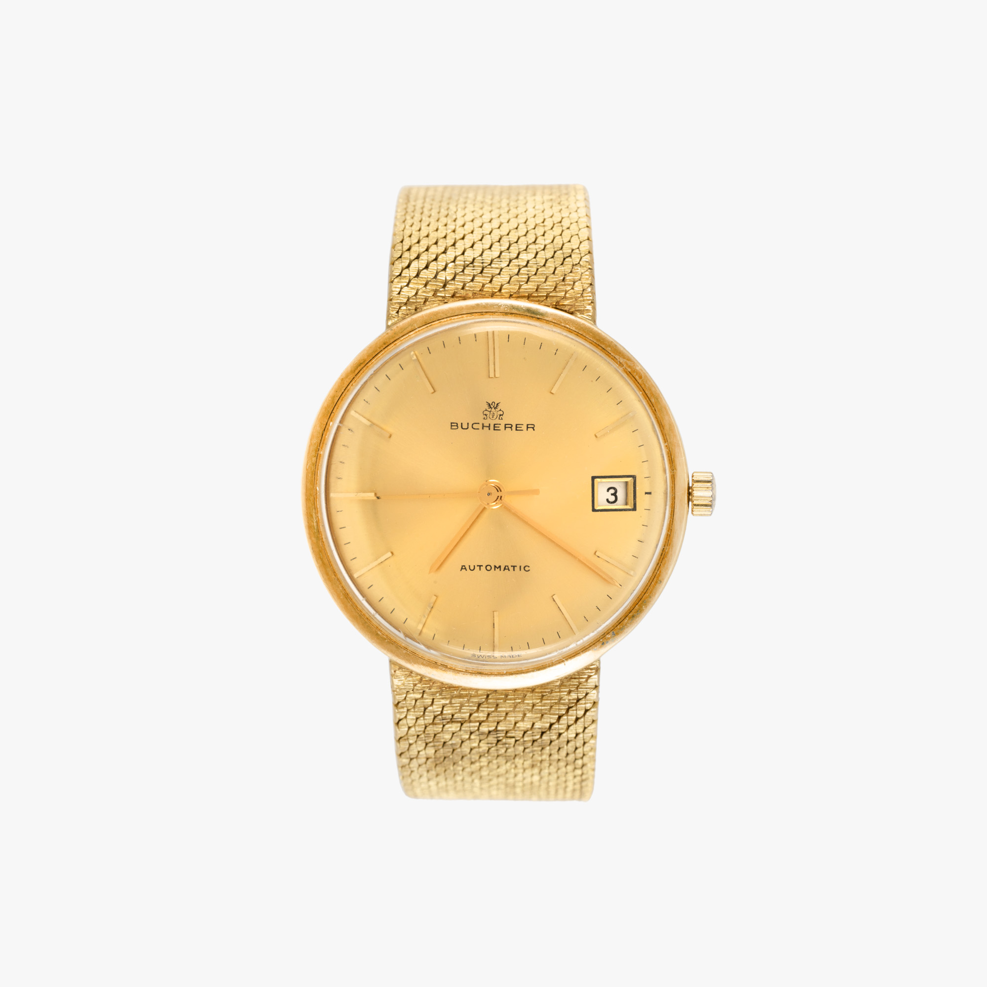 Ceas Bucherer Calatrava, din aur, de mână, bărbătesc, însoțit de cutia originală