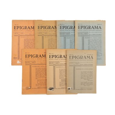 Lot consisting of 7 numbers of the "Epigram" bulletin, Bucharest, 1938-1939, from the collection of the writer Pericle Martinescu