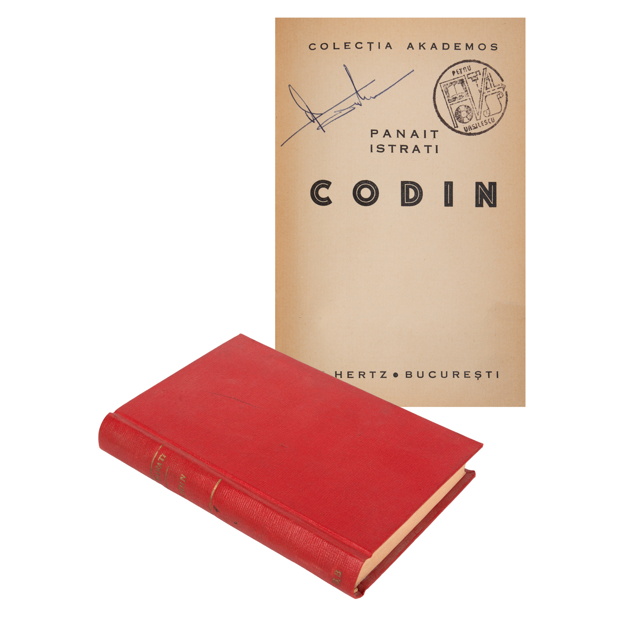 ”Codin”, de Panait Istrati, ediție princeps, București, 1935, cu ex libris
