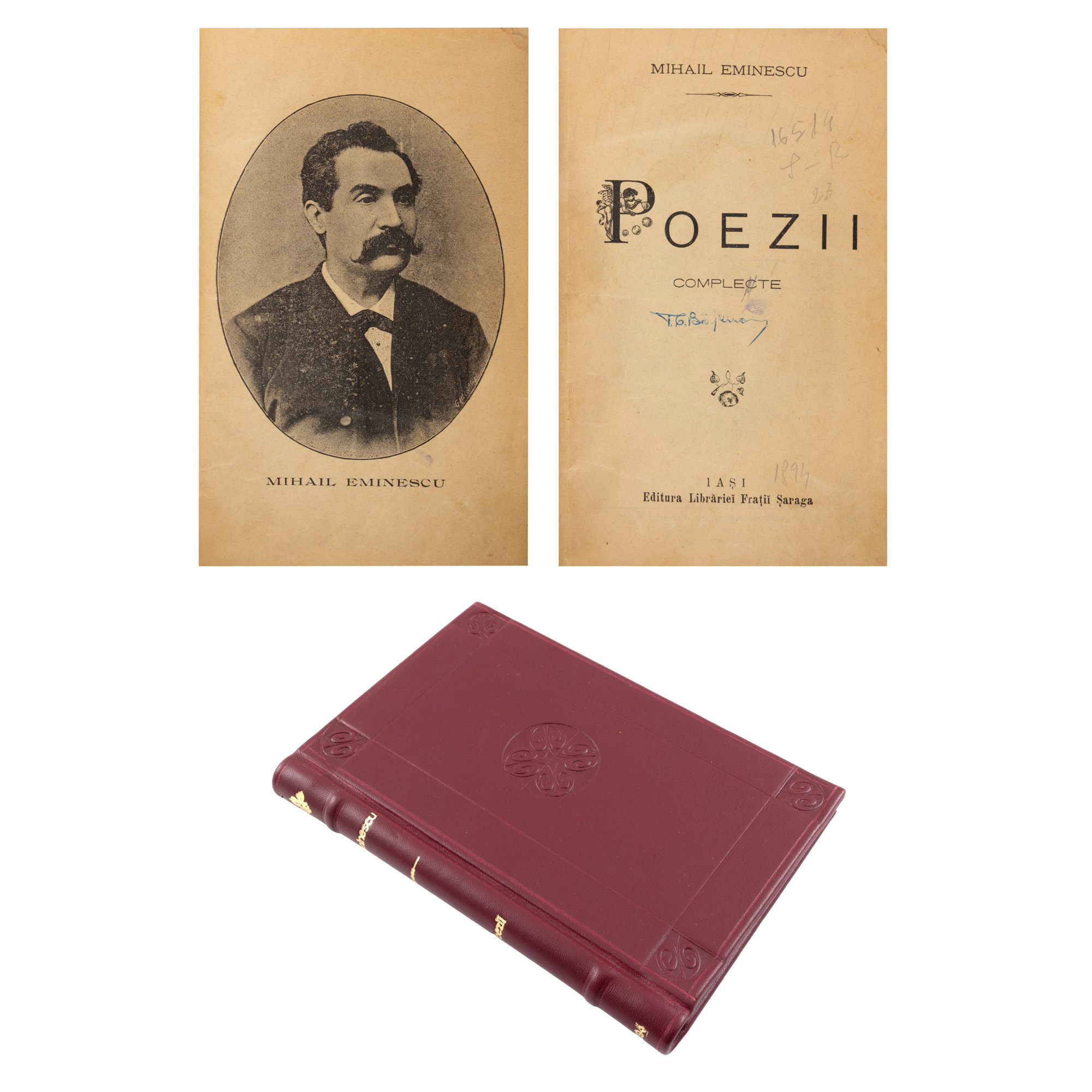 ”Poezii complecte”, de Mihai Eminescu, cu prefață de Alexandru D. Xenopol, ediția Șaraga, Iaşi, 1894