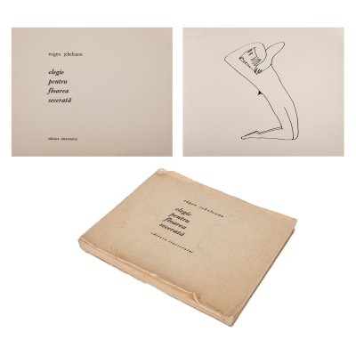 "Elegy for the Harvested Flower", by Eugen Jebeleanu, first edition, Bucharest, 1967, with illustrations by Marcela Cordescu, collector's item, from the collection of critic and literary historian Magdalena Popescu-Bedrosian