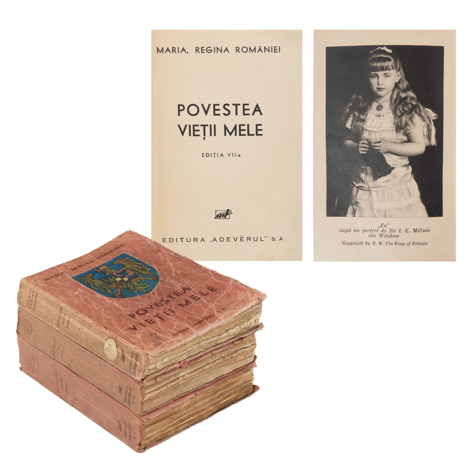 ”Povestea vieții mele”, de Regina Maria a României, trei volume, București, 1930